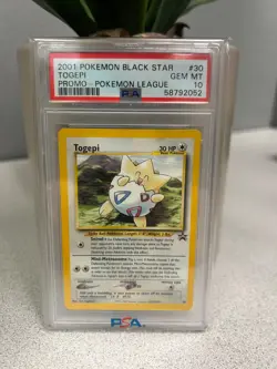 PSA 10 GEM MINT Togepi #30 WOTC Black Star Promo Pokemon Card - Image 1