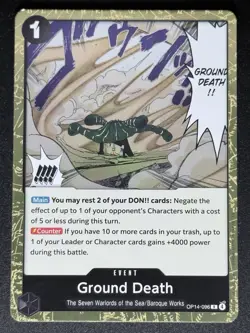 Ground Death R OP14-096 Foil The Azure Sea's Seven One Piece Card TCG - Image 1