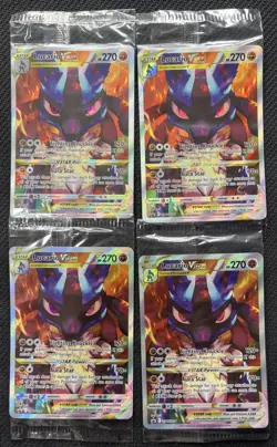 Lucario VSTAR Promo Sealed X4 SWSH291 Pokemon Card Black Star Crown Zenith 2023 - Image 1