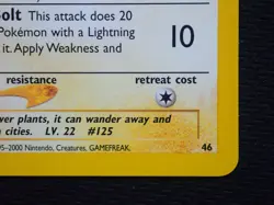Electabuzz Black Star Promo No 46 - Pokemon WOTC Trading Card - Image 5