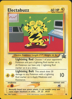ELECTABUZZ #46 Black Star Promo WOTC Original - Pokemon Card 2002 - Image 1