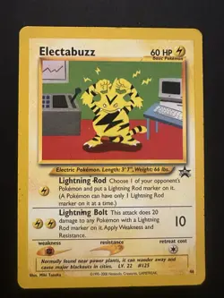 Pokemon Wotc Black Star Promo #46 Electabuzz MP - Image 1