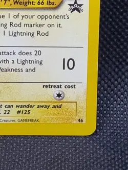 ELECTABUZZ #46 Black Star Promo Set WOTC Original 2002 - Light Play Pokemon Card - Image 5