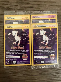 Pokemon WOTC 1st Movie Black Star Promo 2-5 Dragonite Mewtwo Pikachu Sealed Set! - Image 1
