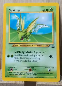 SCYTHER # 45 Black Star Promo - Vintage 2000 WOTC Pokemon - NM - Image 1