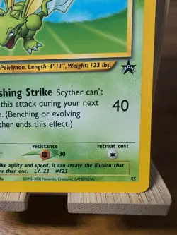 SCYTHER # 45 Black Star Promo - Vintage 2000 WOTC Pokemon - NM - Image 4