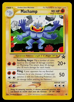 Pokemon Card - Machamp 43 WOTC Black Star Promo - Image 1