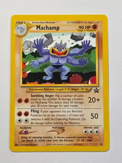 Machamp 43 Black Star Promo Rare Holo Pokemon Card WOTC Vintage - Near Mint - Image 1