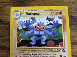 Pokemon Wotc Black Star Promo # 43 Machamp,,not played - Image 2