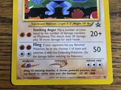 Pokemon Wotc Black Star Promo # 43 Machamp,,not played - Image 3