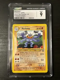 Machamp 2000 Pokemon Black Star Promo - Pokemon League #43 Wotc CGC 9 Mint - Image 1