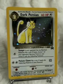 Pokemon TCG Dark Persian Holo Black Star Promo 17 with Swirl WOTC NM - Image 3
