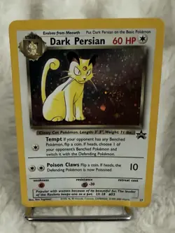 Pokemon TCG Dark Persian Holo Black Star Promo 17 with Swirl WOTC NM - Image 5