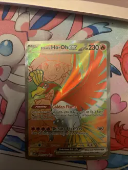 Ethan’s Ho-Oh Ex 209/182 Pokemon Card TCG Destined Rivals Ultra Rare Holo NM - Image 1