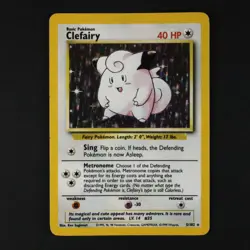 Pokemon Card Clefairy 5/102 Base Set Holo Rare WOTC NM-MINT Vintage - Image 1
