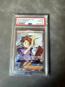 2023 POKEMON MEW EN-151 ULTRA RARE #194 BILL'S TRANSFER PSA 10 - Image 1