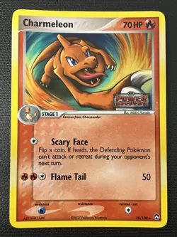 Charmeleon 28/108 EX Power Keepers Stamped Reverse Holo Pokemon TCG Card LP - Image 1
