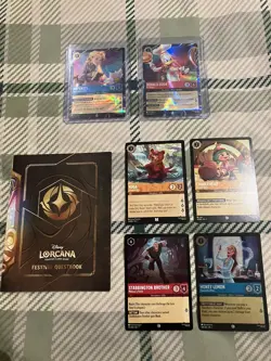 Disney Lorcana magical places Epcot promo Cards Donald And Rapunzel With Extras - Image 1