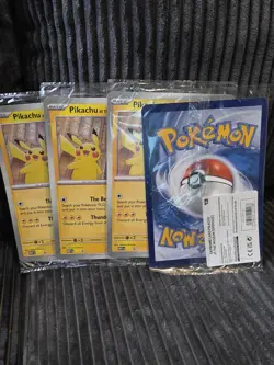 4 x Pokemon TCG Promo Oversized Card - Pikachu at the Museum (Sealed) - UK - Image 2