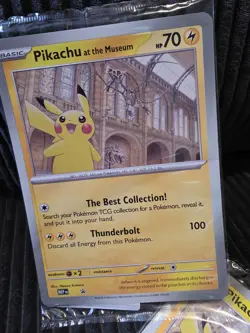 4 x Pokemon TCG Promo Oversized Card - Pikachu at the Museum (Sealed) - UK - Image 3