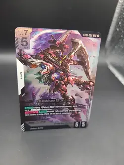 Gundam Card Game GD01 GD01-066 Justice Gundam LR - Pack Fresh English - Image 2