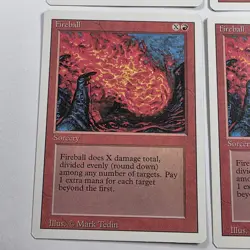Fireball Revised x4 Playset Vintage Magic the Gathering White Border MTG Card LP - Image 2