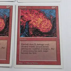 Fireball Revised x4 Playset Vintage Magic the Gathering White Border MTG Card LP - Image 3