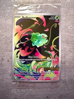 Bulbasaur 133/132 Pokemon Mega Evolution Box Topper Stamped Promo Sealed - Image 1