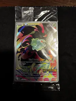 Pokemon Bulbasaur 133/132 Mega Evolution Sealed Stamped Promo Pokemon Box Topper - Image 1