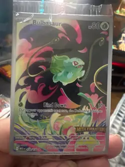 Bulbasaur 133/132 Pokemon Mega Evolution Box Topper Stamped Promo Sealed - Image 1