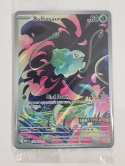 Pokemon SEALED Bulbasaur 133/132 Mega Evolution Box Topper Stamped Promo - Image 1