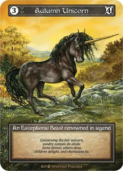 FOIL Sorcery Contested Realm - Autumn Unicorn (Foil) - Beta (B) - Image 1