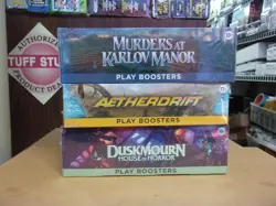MTG AETHERDRIFT + DUSKMOURN + MURDERS KARLOV PLAY BOOSTER BOXES - Image 1