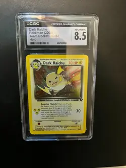 CGC 8.5 Pokemon TCG Dark Raichu Team Rocket 83/82 Holo Unlimited Secret Rare - Image 1