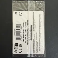 Pokemon Pikachu Grey Felt Hat SVP Black Star Promo Sealed Pack Promo Card - Image 2