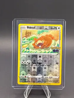 Bidoof (Peelable Ditto) Pokemon Pokemon Go 059/078 Reverse Holofoil Near Mint - Image 1