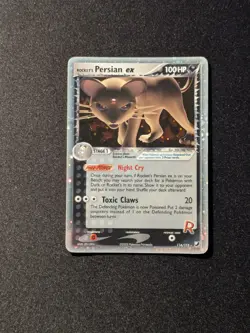 Pokemon EX UNSEEN FORCES - #116/115 Rocket's Persian ex - Holo - ENG - Damaged - Image 1