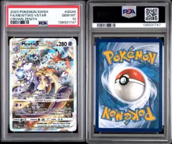 2023 POKEMON SWORD & SHIELD CROWN ZENITH #GG44 FULL ART/MEWTWO VSTAR PSA 10 - Image 3