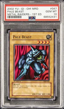 2002 YU-GI-OH! MRD-METAL RAIDERS 1ST ED #047 PALE BEAST PSA 10 - Image 1