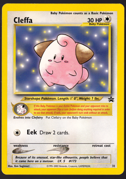 Cleffa 31 Black Star Promo 2001 Pokemon TCG Card LP - Image 1