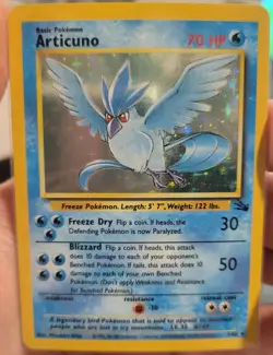 Pokemon Articuno Holo Rare Card 1999 WOTC 2/62 Fossil Set Holofoil - Image 1