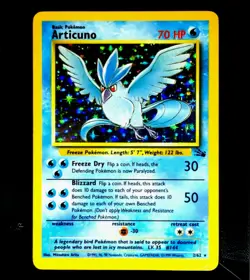 Pokemon Articuno Holo Rare Card 1999 WOTC 2/62 Fossil Set Holofoil - Image 1