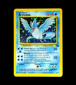 Pokemon Articuno Holo Rare Card 1999 WOTC 2/62 Fossil Set Holofoil - Image 2
