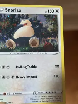 Bleed Error Cosmos HD SWIRL Snorlax 140/202 V Voltage SWSH Promo Pokemon TCG NM - Image 3