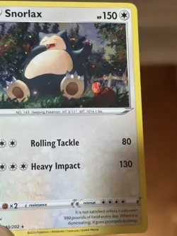 Bleed Error Cosmos HD SWIRL Snorlax 140/202 V Voltage SWSH Promo Pokemon TCG NM - Image 4