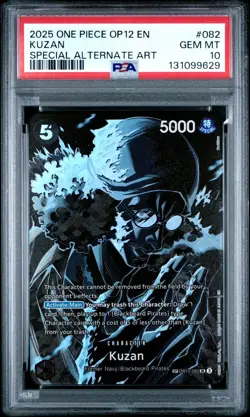 2025 ONE PIECE OP12 LEGACY OF THE MASTER OP10-082 KUZAN SP ALT ART PSA 10 GEM MT - Image 1