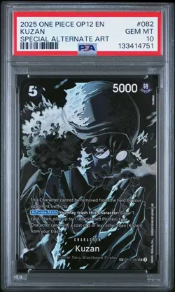 2025 ONE PIECE OP12 LEGACY OF THE MASTER OP10-082 KUZAN SP ALT ART PSA 10 GEM MT - Image 1