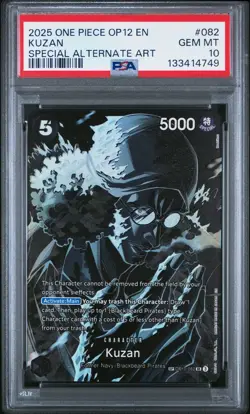 2025 ONE PIECE OP12 LEGACY OF THE MASTER OP10-082 KUZAN SP ALT ART PSA 10 GEM MT - Image 1
