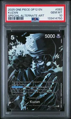 2025 ONE PIECE OP12 LEGACY OF THE MASTER OP10-082 KUZAN SP ALT ART PSA 10 GEM MT - Image 1