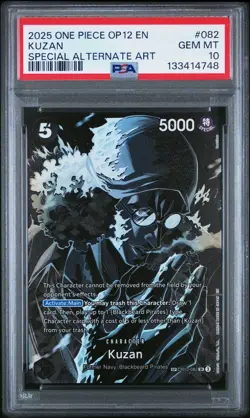 2025 ONE PIECE OP12 LEGACY OF THE MASTER OP10-082 KUZAN SP ALT ART PSA 10 GEM MT - Image 1